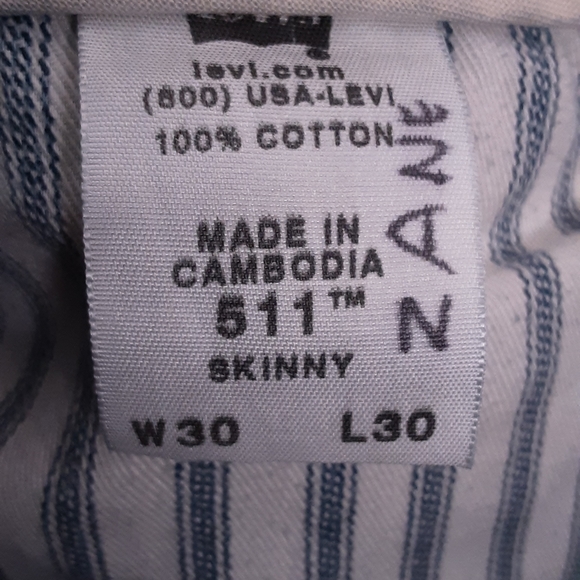 Levi's Men's Original 511 Skinny Jeans - Picture 9 of 9